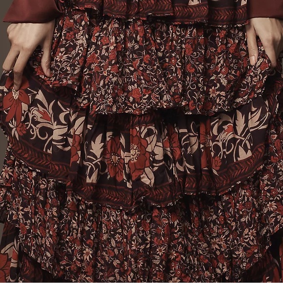 NWTS FARM RIO RUFFLED MIDI SKIRT (M) - Picture 6 of 9